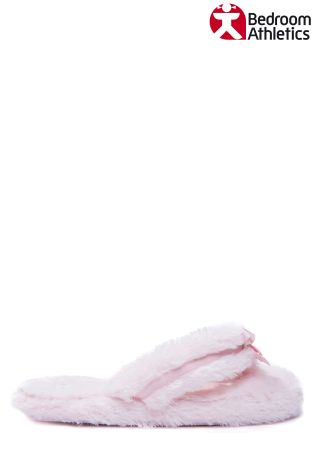 Bedroom Athletics Faux Fur Spa Slippers